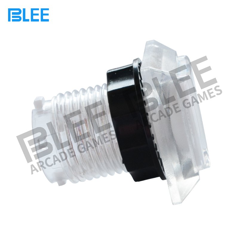 BLEE-Transparent square arcade game button with LED-1