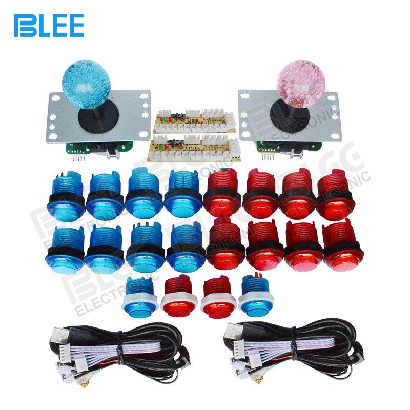 BLEE-Arcade Buttons Kit, 2 Players Led Arcade Cabinet Kit With Usb