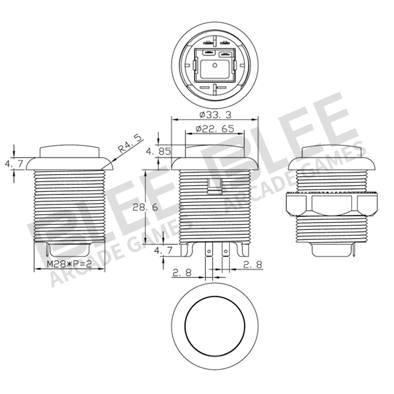 BLEE-Professional Arcade Buttons Sanwa Arcade Buttons Supplier