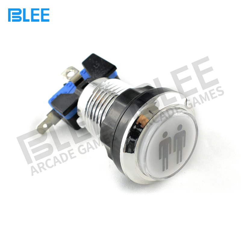 BLEE-Arcade Push Buttons | 2 Players Silver Plated Led Illuminated
