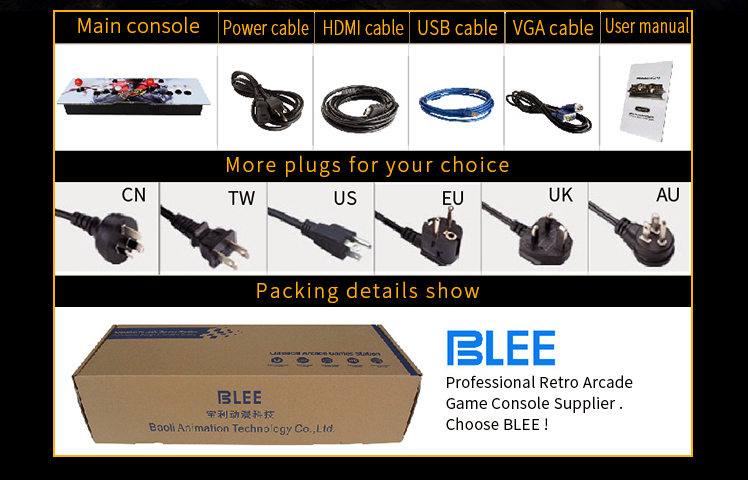 BLEE-Plug And Play Pandora Retro Box 5s Classic Arcade Gaming Console-9