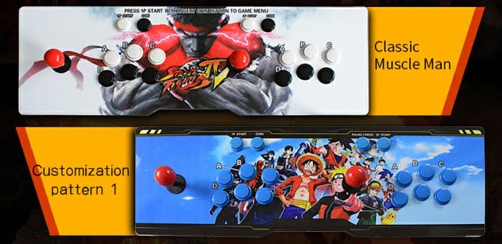 BLEE-2 Players 1388 In 1 Pandora Game Console Arcade Fifhting Stick-3