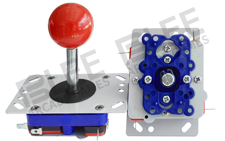 thumbnail interactive-video image 1 of Arcade Joystick - High Sensitivity Fighting Game Controller With No Delay For Gaming Cabinets (Red) 1 of 14