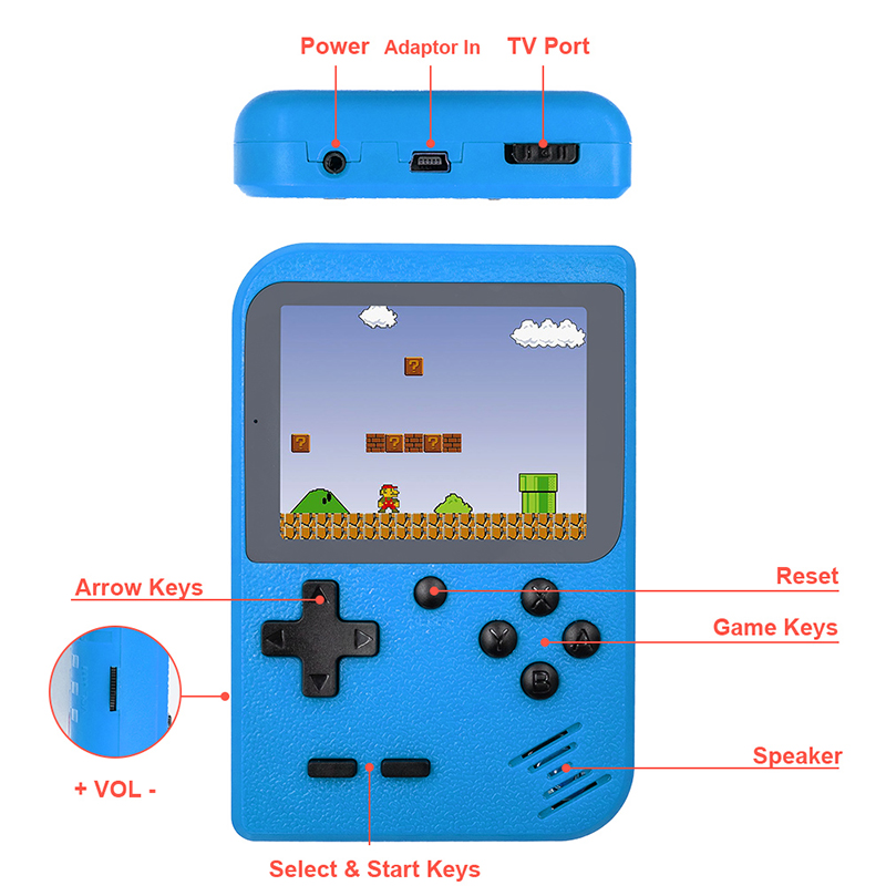 product-400 In 1 Game Box Retro Classic Mini Game player Machine 3 Inch Handheld Game Console-BLEE-i