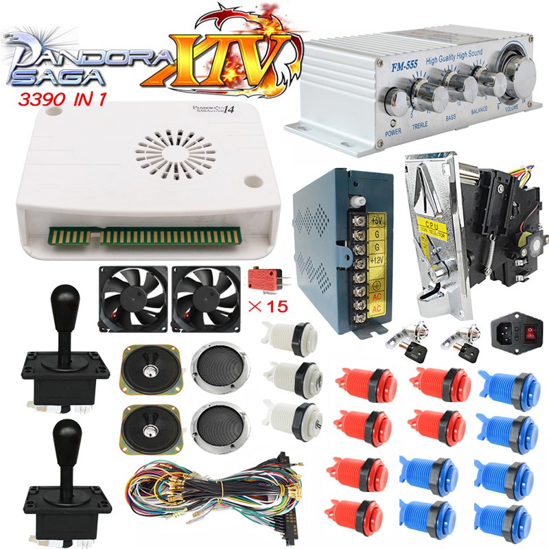 product-pandora box 14 3d arcade 3390 in1 game pandora box arcade game diy parts kit-BLEE-img