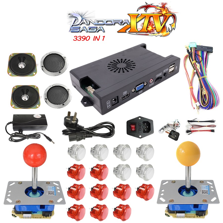 product-3390 in 1 3D pandora Box 14 DIY Arcade Kit game board 8 way American Style joystick Push Bu