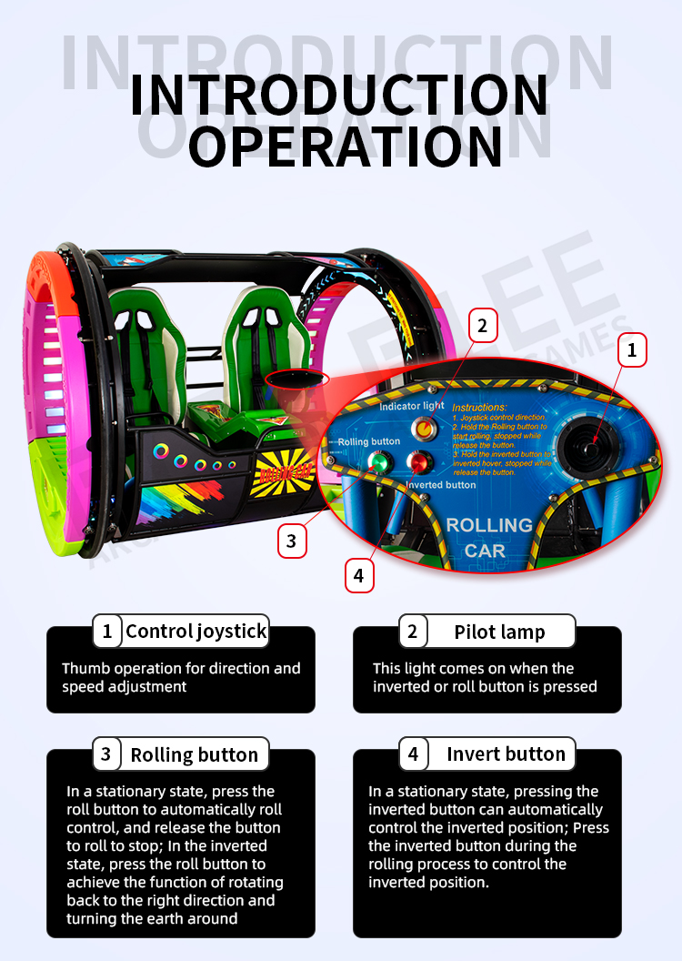 360 degree remote control rolling car outdoor