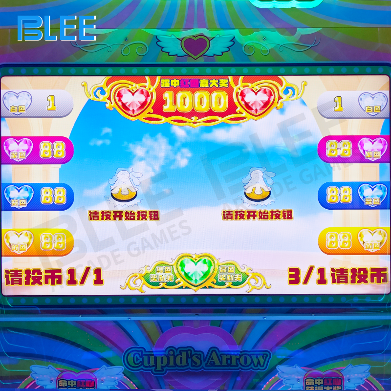 Detailed view of romantic theme graphics and visual effects on screen