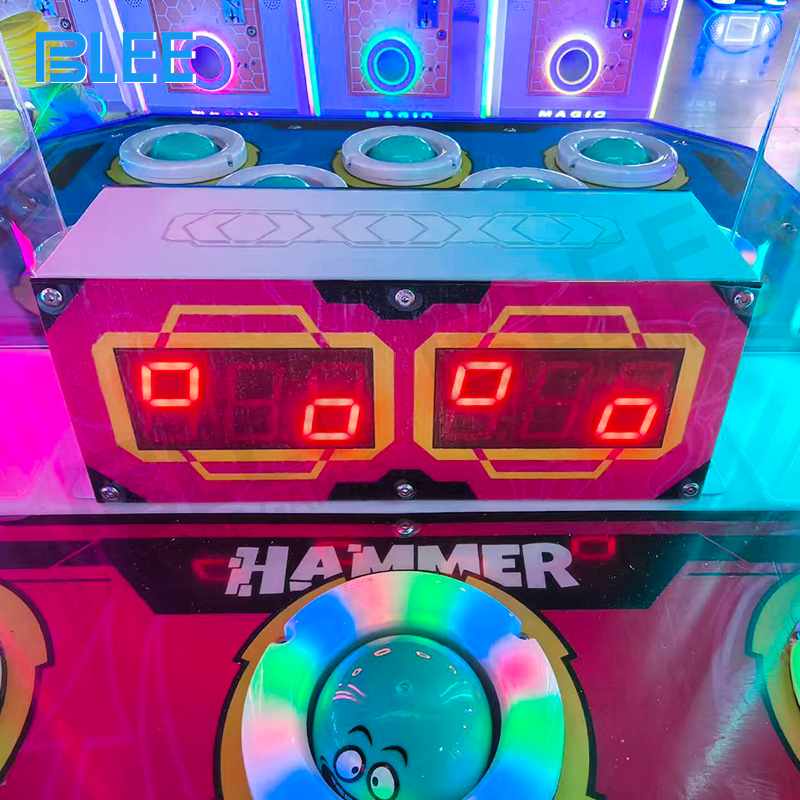 Vibrant superhero-themed graphics and character designs on the cabinet