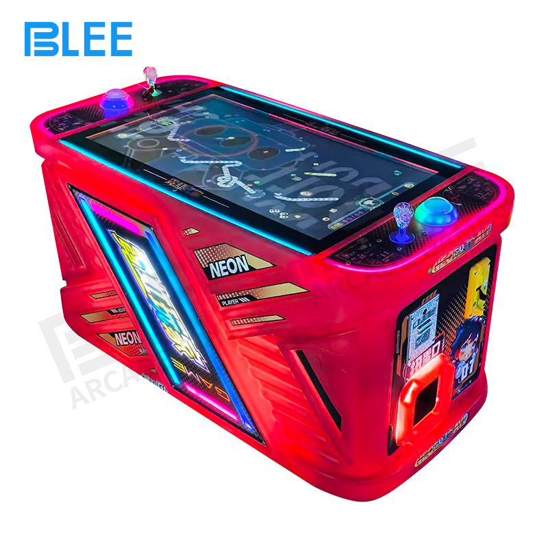 2-player snake game Front view of BLEE Neon Player Dual Snake Battle showcasing durable rotomolded cabinet with dual control stations