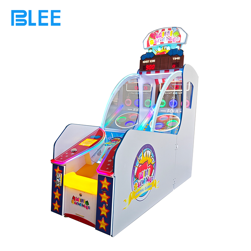 BLEE factory game machine Close-up of control panel with intuitive start buttons, difficulty selection options, and clear player instruction interfaces