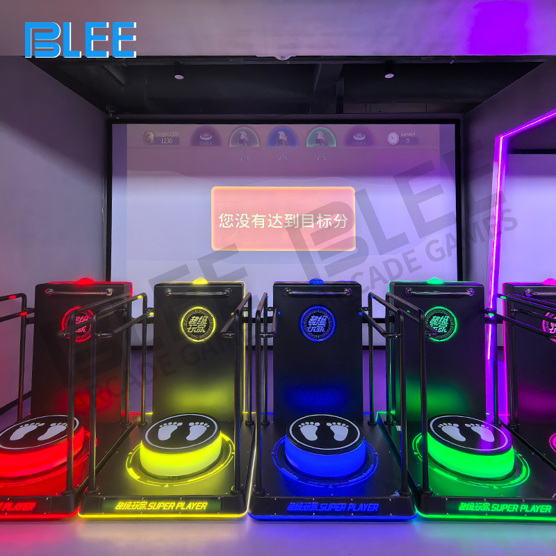 BLEE hybrid entertainment, Control panel with game selection, difficulty adjustment, and session management