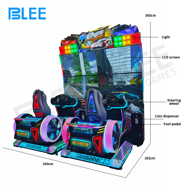 Dual players competing in realistic street racing with synchronized gameplay