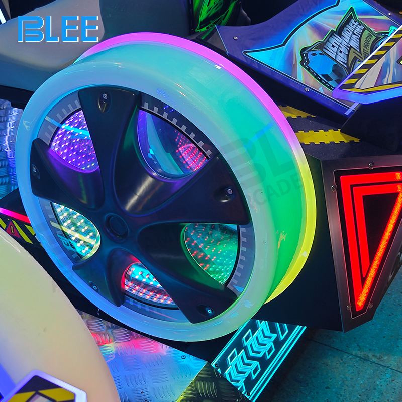 Specially designed track elements including jumps, obstacles, and challenging terrain