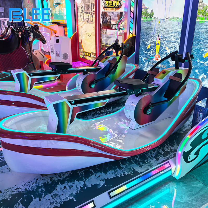 Seven-color illuminated cabinet creating vibrant visual appeal in entertainment venues