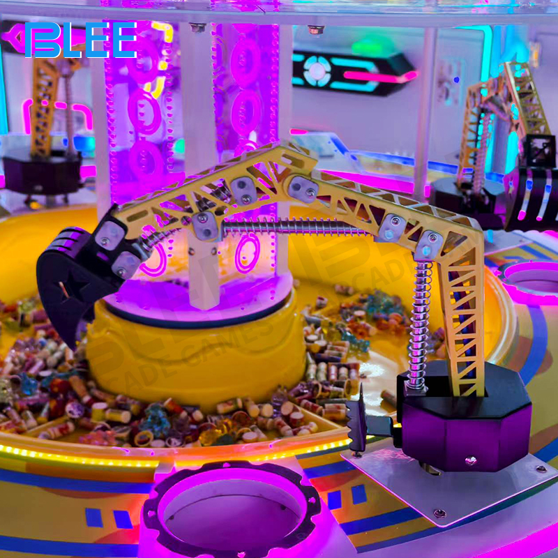 Physical prize being delivered to the collection after a successful grab