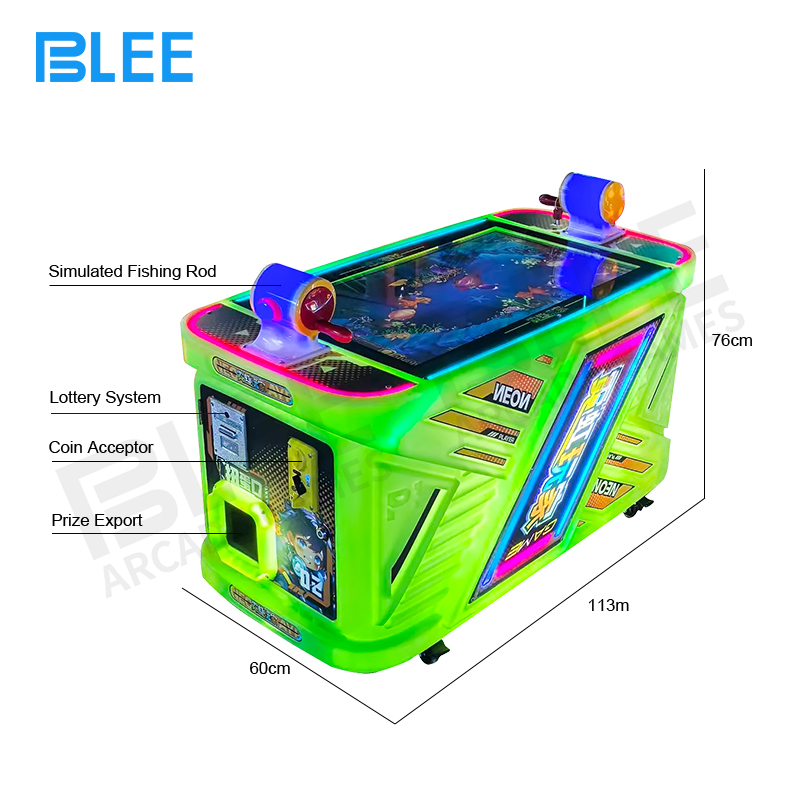 Dual-player interface with underwater fishing environments and cooperative scoring system