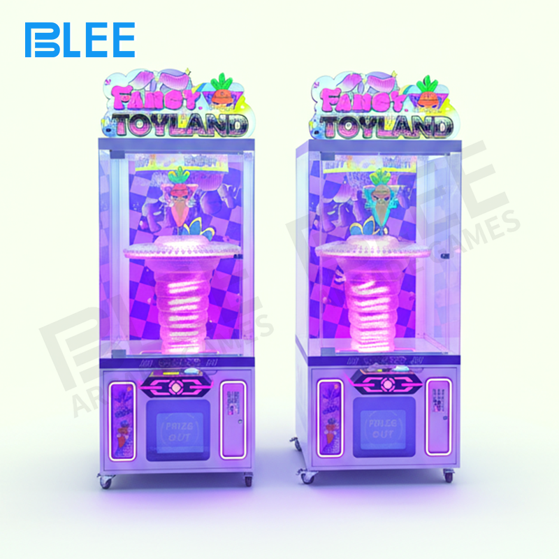arcade crane game BLEE Lucky Grabber claw machine full view with rotomolded cabinet