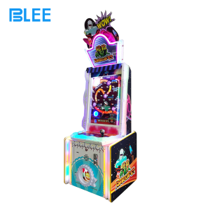Complete front view of BLEE Save the Alien arcade machine showcasing vibrant space-themed graphics with alien rescue elements