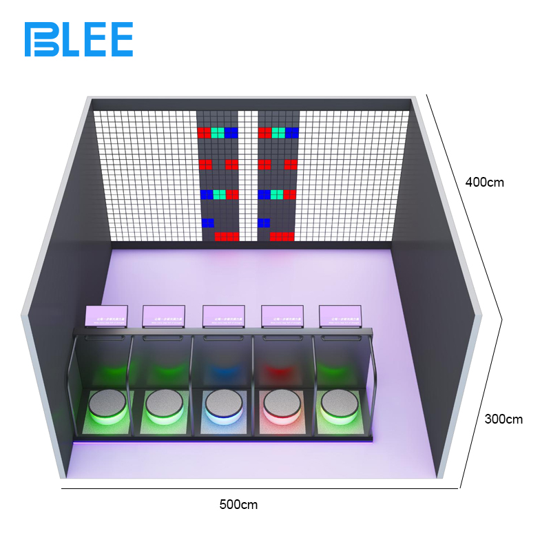 Complete BLEE Super Player Arena setup in 6x4x3 meter interactive gaming space