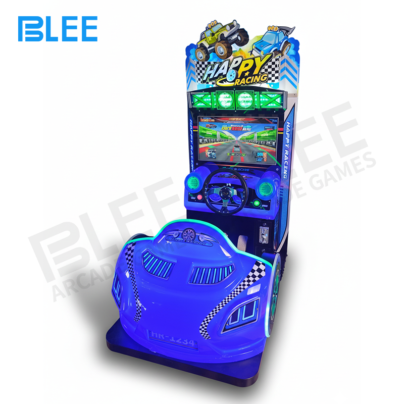blue arcade machine Alternative blue color version of the racing arcade demonstrating color customization options
