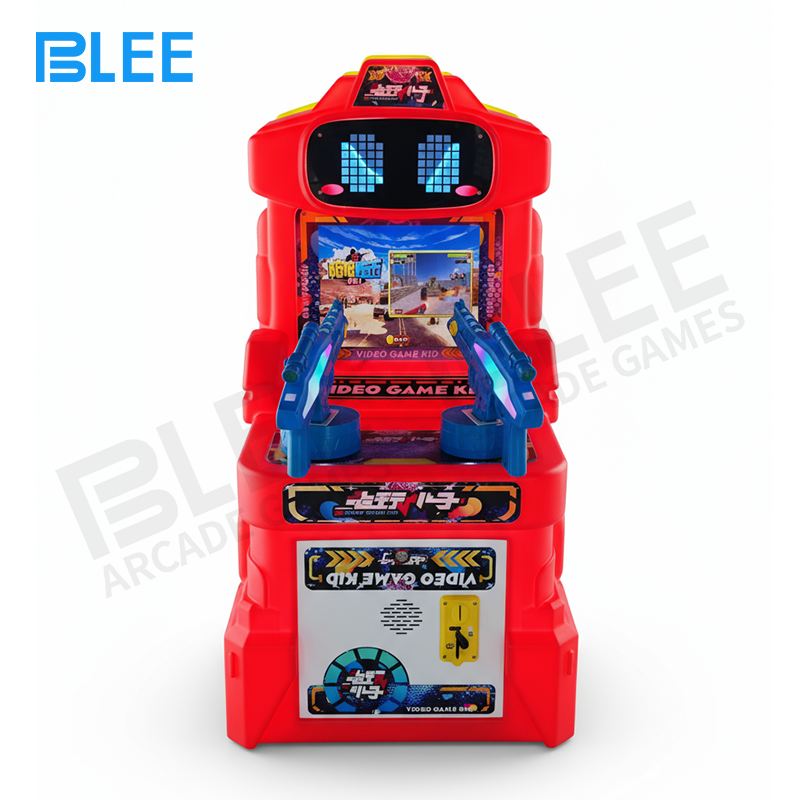 children's arcade machine Close-up of durable rotomolded cabinet construction and impact-resistant surface