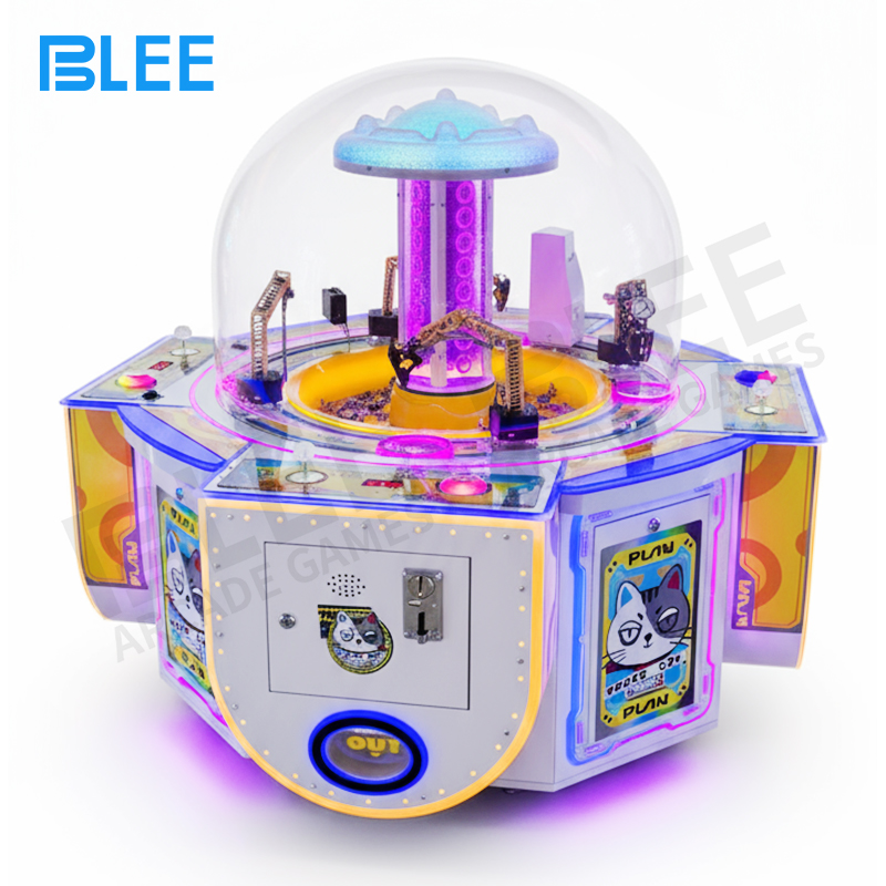 children's digging game Four independent stations, each with a joystick, button, and coin slot