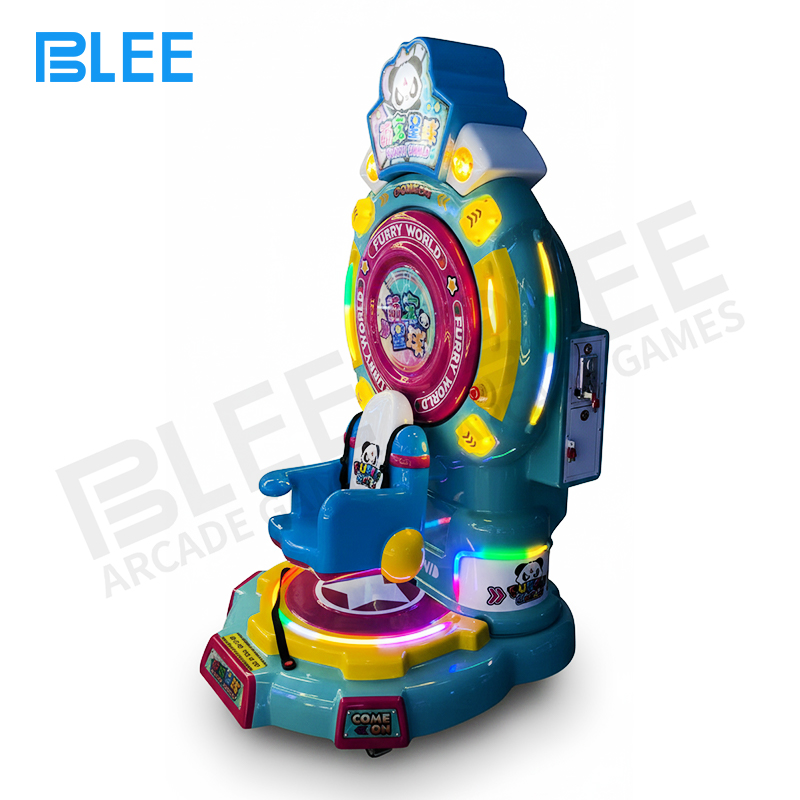 children's interactive ride Child actively engaged with the rotating attraction, demonstrating intuitive control interface and safety features