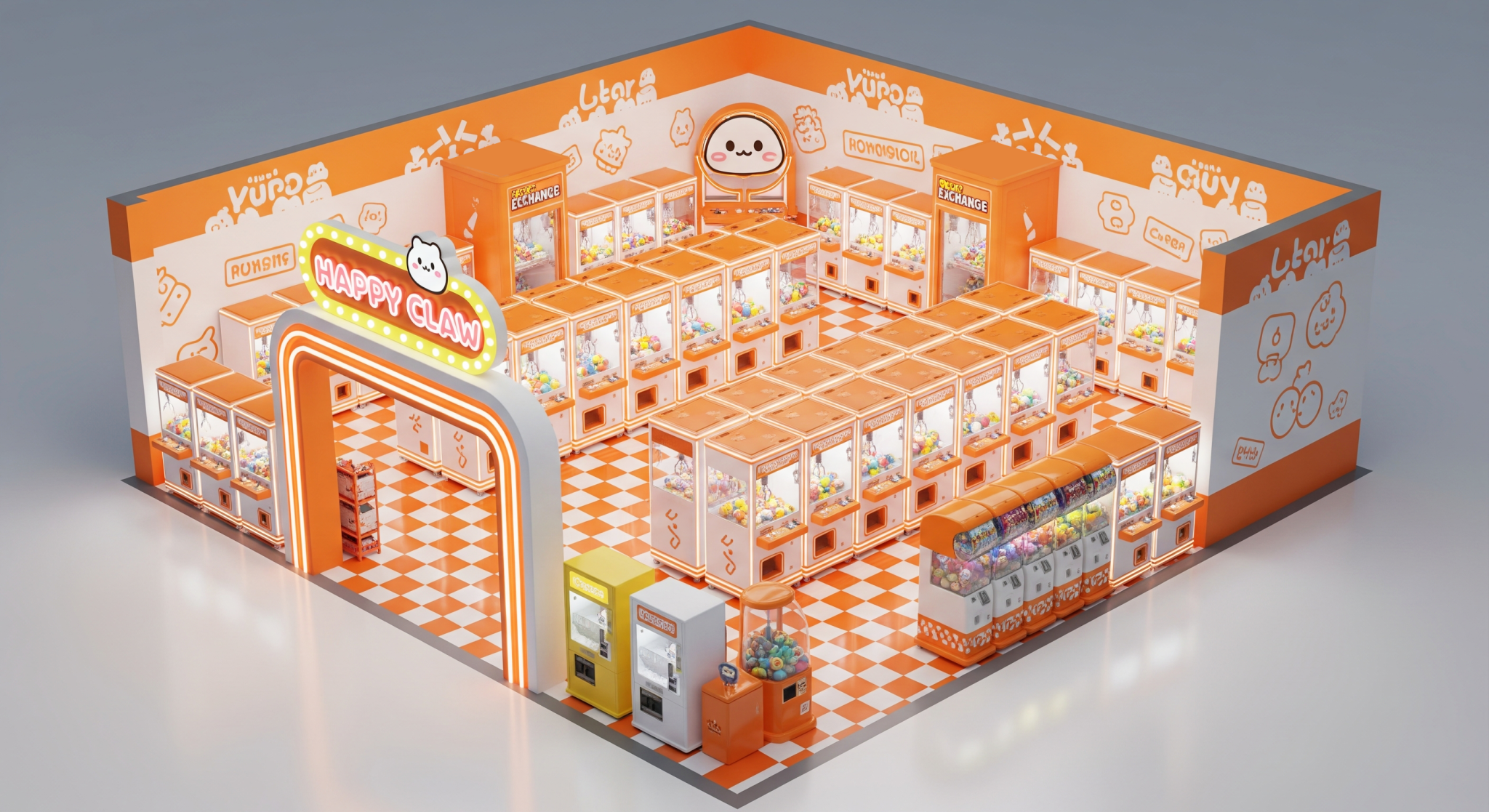 Full turnkey claw machine arcade solution