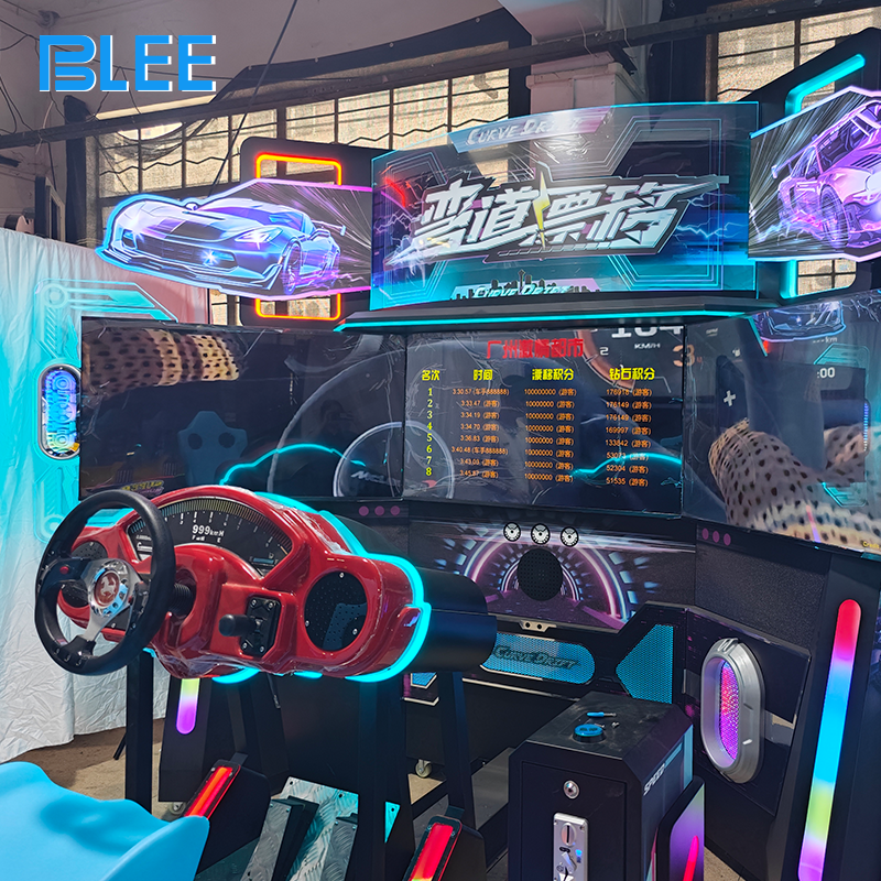 Realistic steering wheel and pedal controls with force feedback mechanism