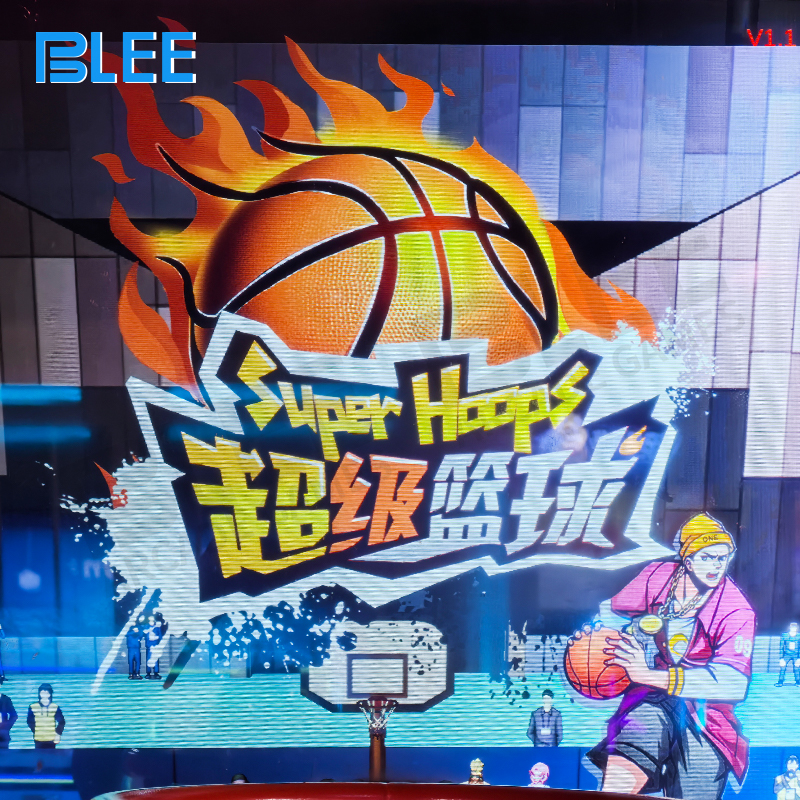 Player executing perfect jump shot with ball trajectory visible and scoring sensors activated