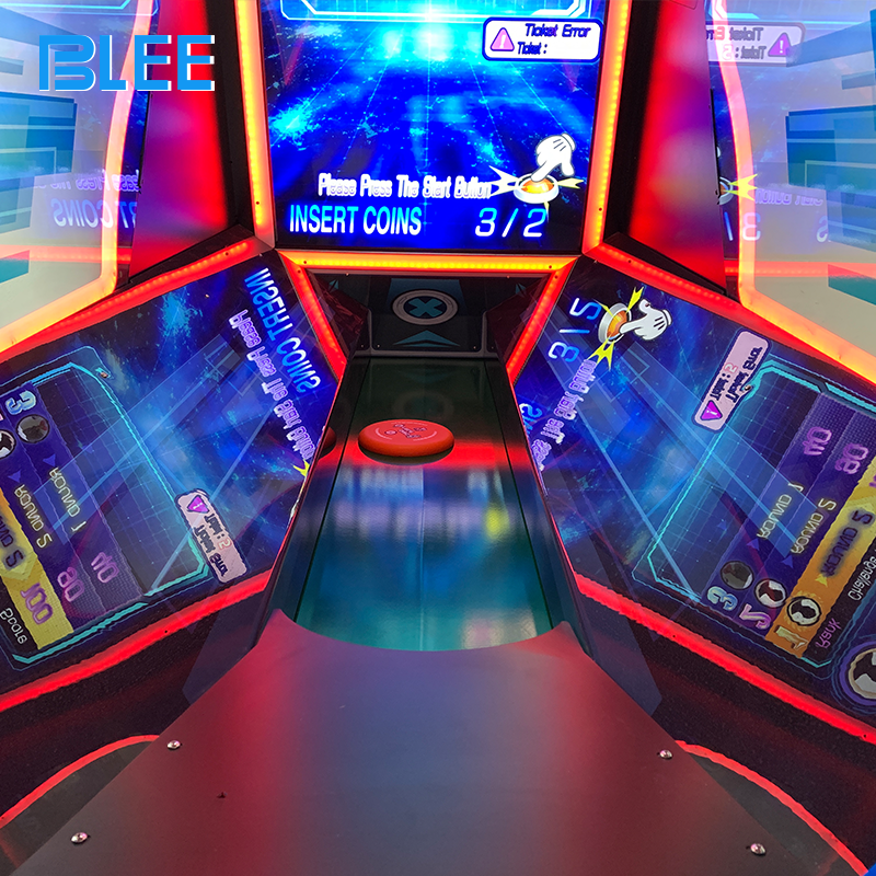 Yellow and blue console buttons for game start and control functions