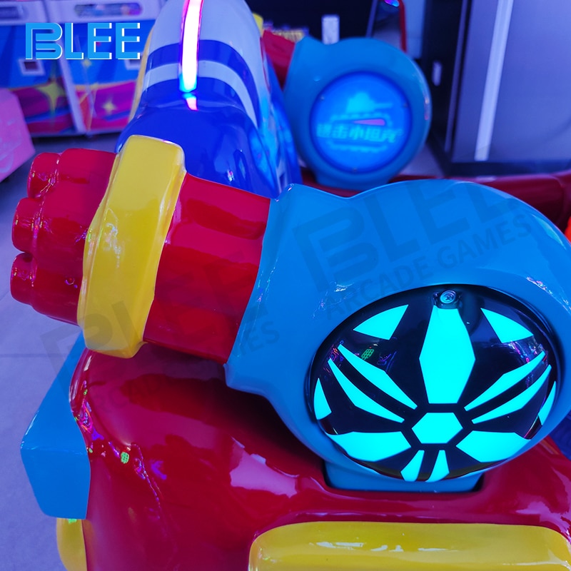 Child interacting with touchscreen MP5 interface during rocking gameplay