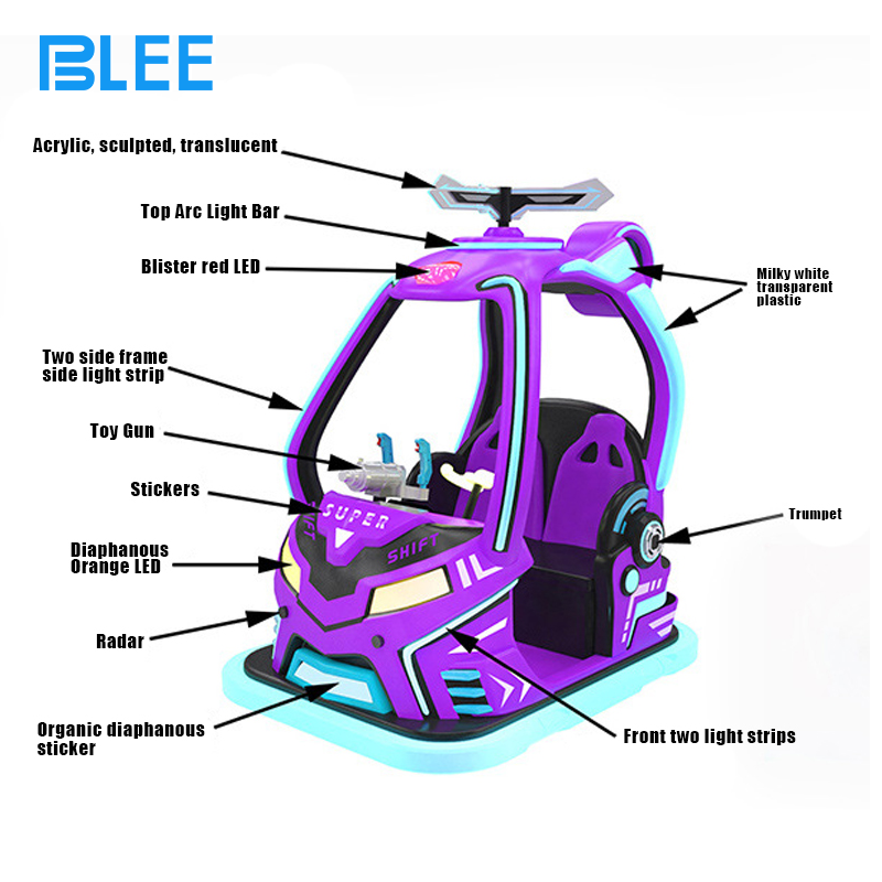 Detailed view of illuminated anti-collision chassis and radar safety system indicators