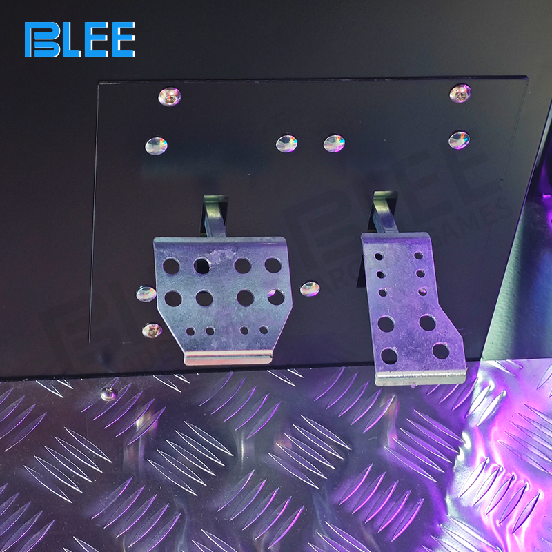 Close-up of professional racing wheel with force feedback mechanism