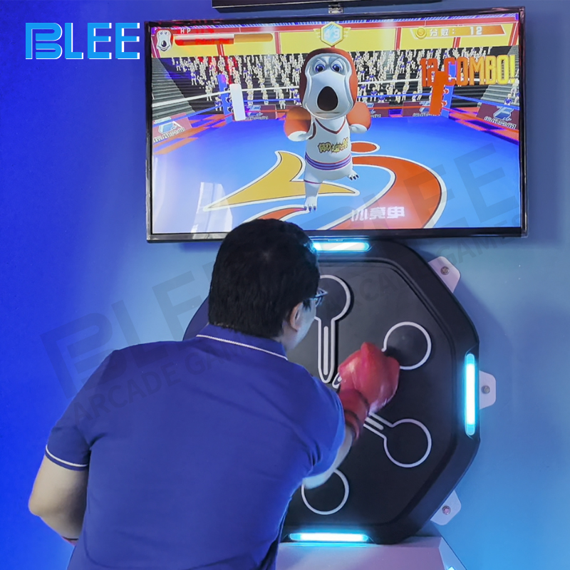 Player demonstrating proper punching technique on responsive target pads