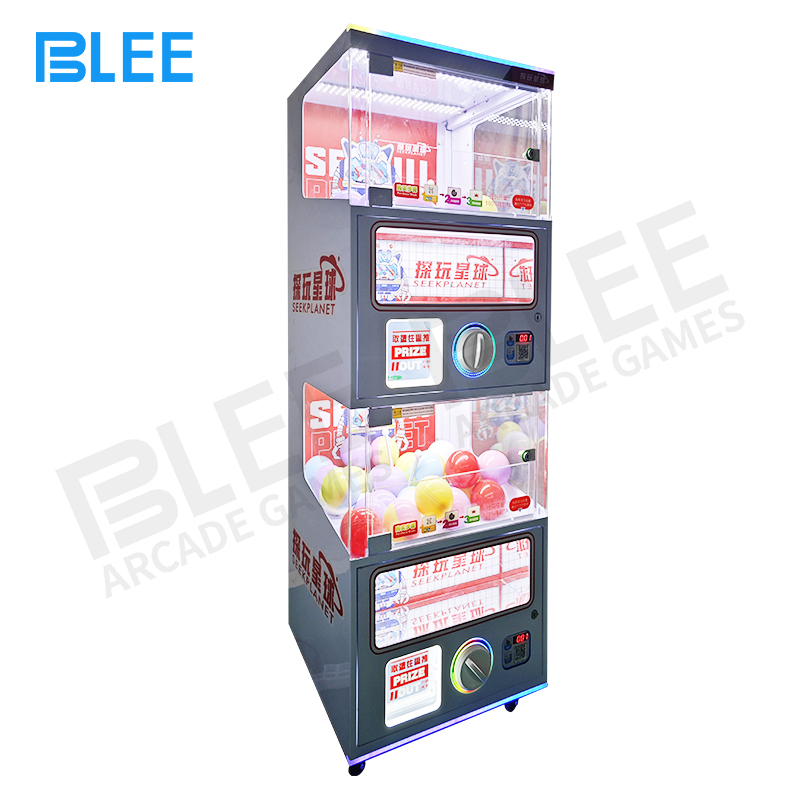 guaranteed prize machine Illuminated display areas showcasing capsule collections and attracting customer attention