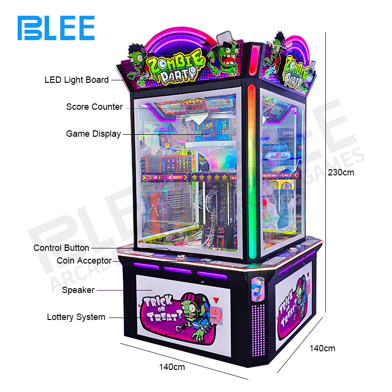 Front view of BLEE Zombie Party showcasing modern minimalist design with zombie theme graphics and vibrant LED lighting