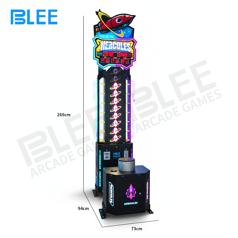 Player delivering powerful punch to the rising impact column during countdown sequence