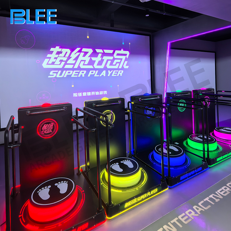 interactive gaming arena Physical challenge combining balance maintenance with strategic game decisions