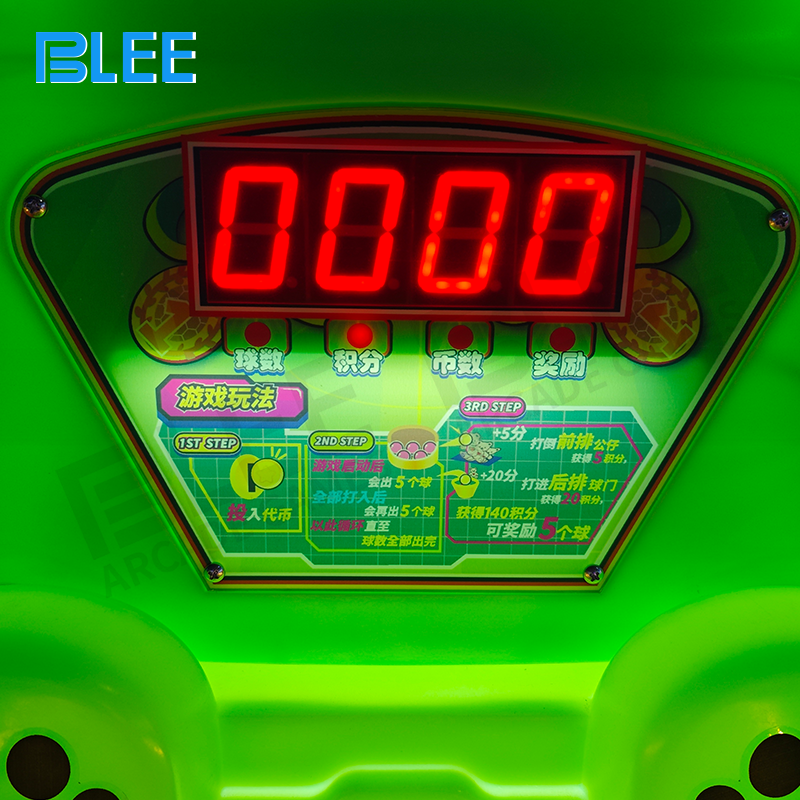 Close-up of the interactive artillery cannon controller with kid-friendly buttons and joystick