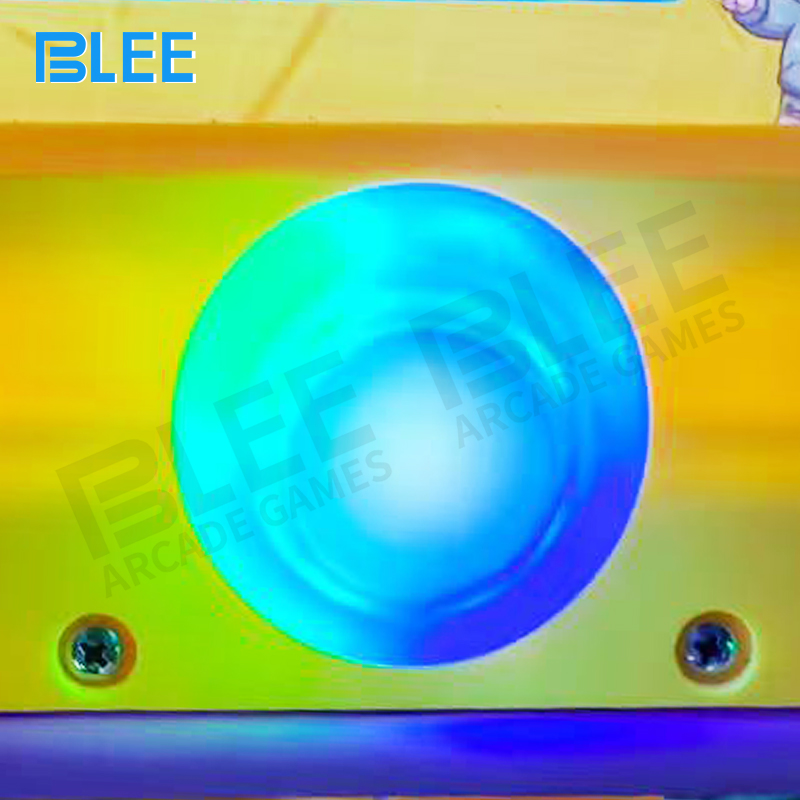 Multiple purple marble machines installed in children's play zone