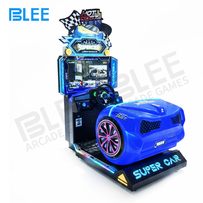 professional racing simulator Blue-themed racing environments and vehicle selection screen