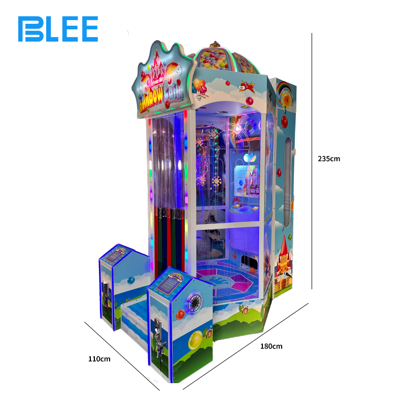 Colorful rainbow castle theme with engaging visual elements and lighting
