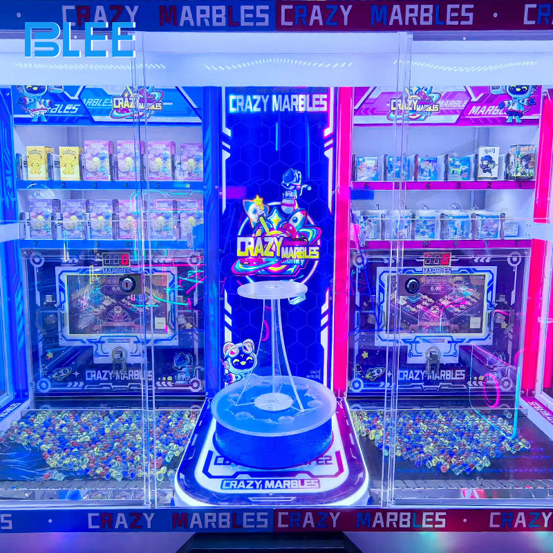 Players receiving blind box rewards from the prize dispensing system