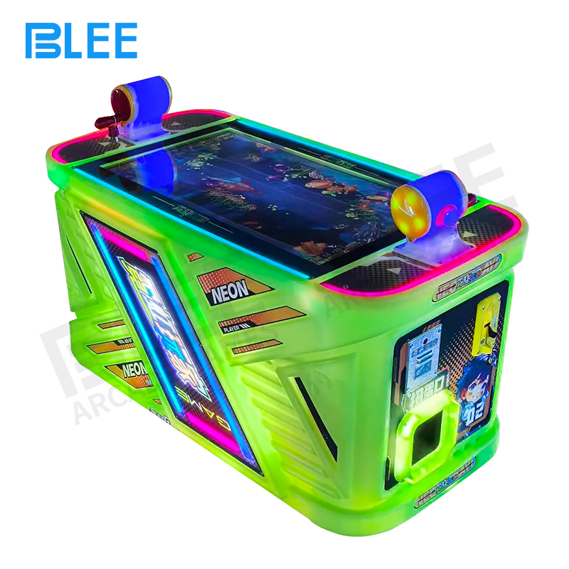 rotomolded kids fishing Control panel with dual coin slots, start buttons, and fishing-specific function controls