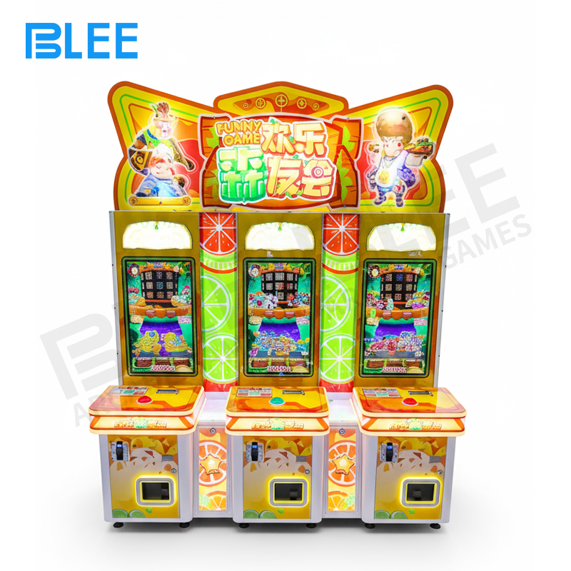 skill-based arcade game Social gaming atmosphere with players communicating and strategizing