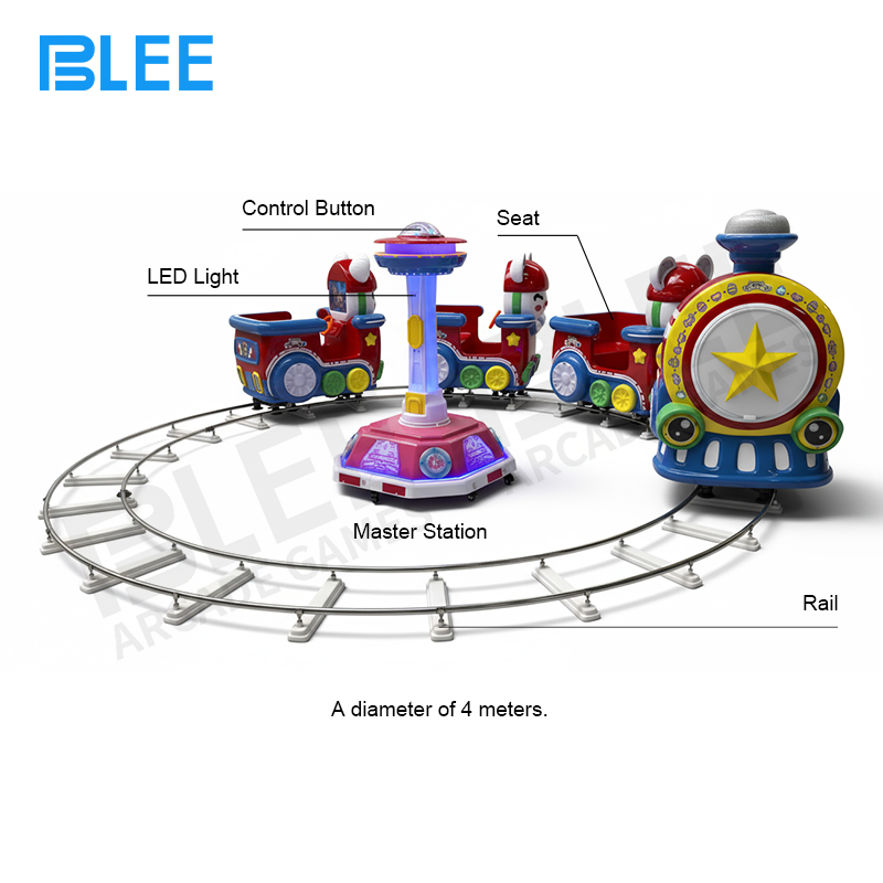 Installation example in indoor shopping mall setting with families waiting to ride