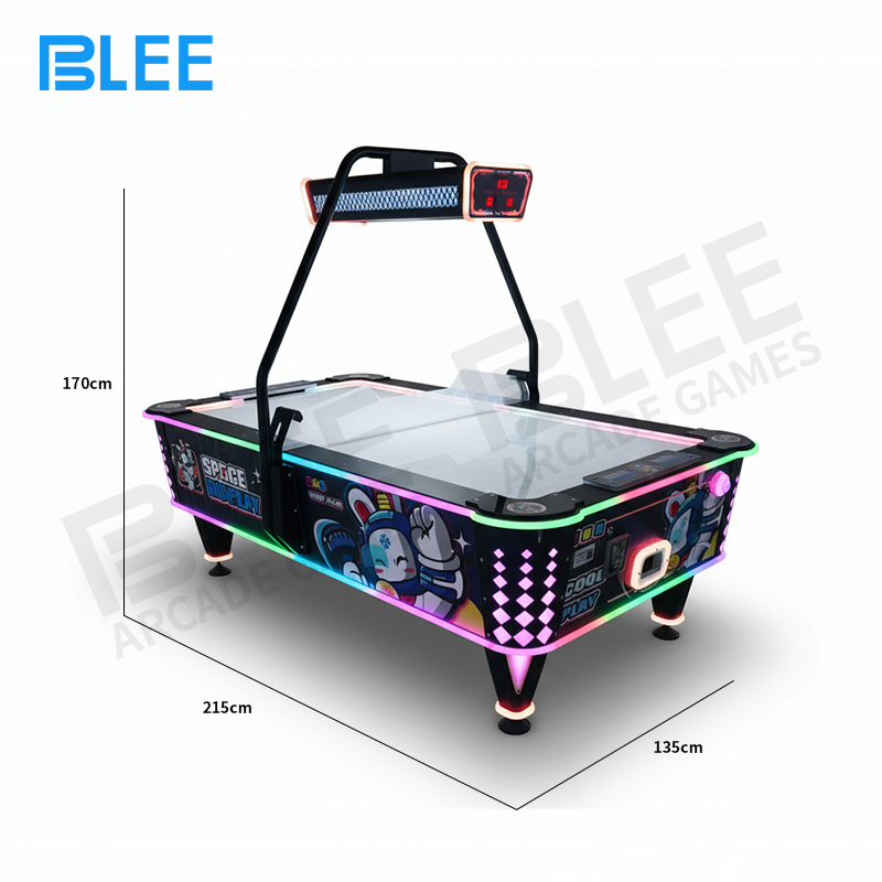 Detailed view of the scorekeeping system with LED displays showing player scores and game time