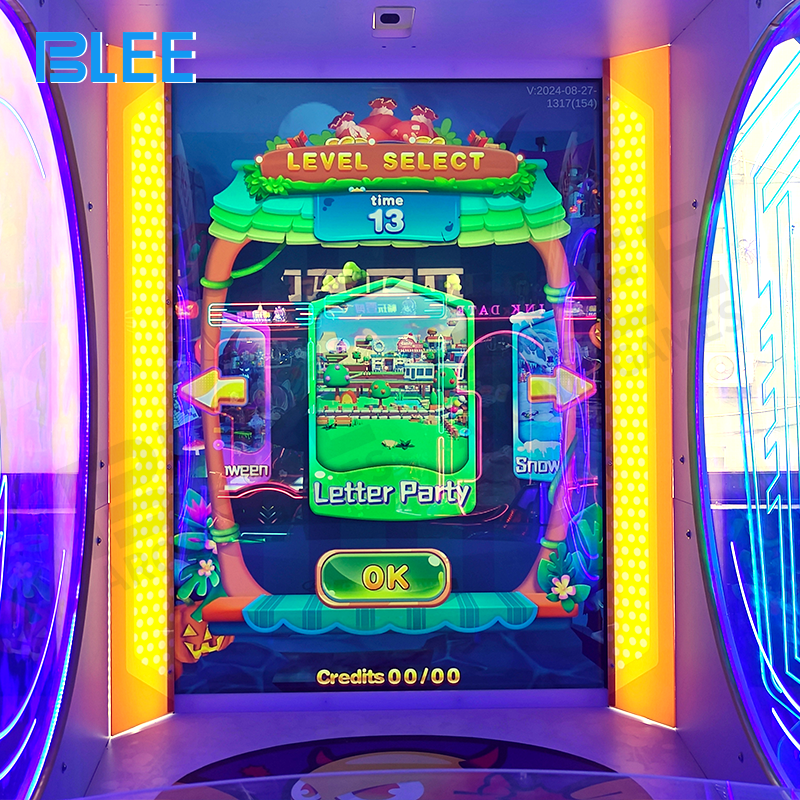 Close-up of game screen with multiple monster targets and scoring hit zones